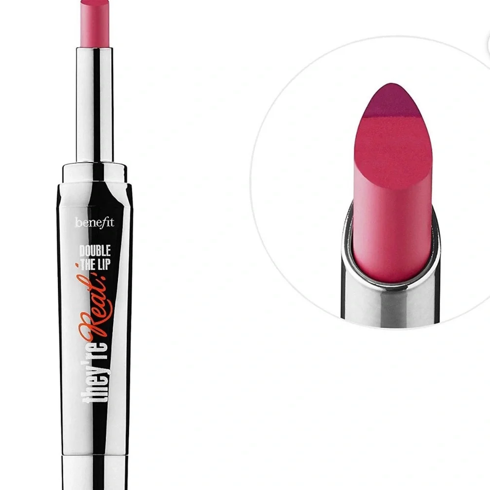 Benefit Cosmetics Double the Lip Lipstick & Liner Bundle of 2 Travel Size New